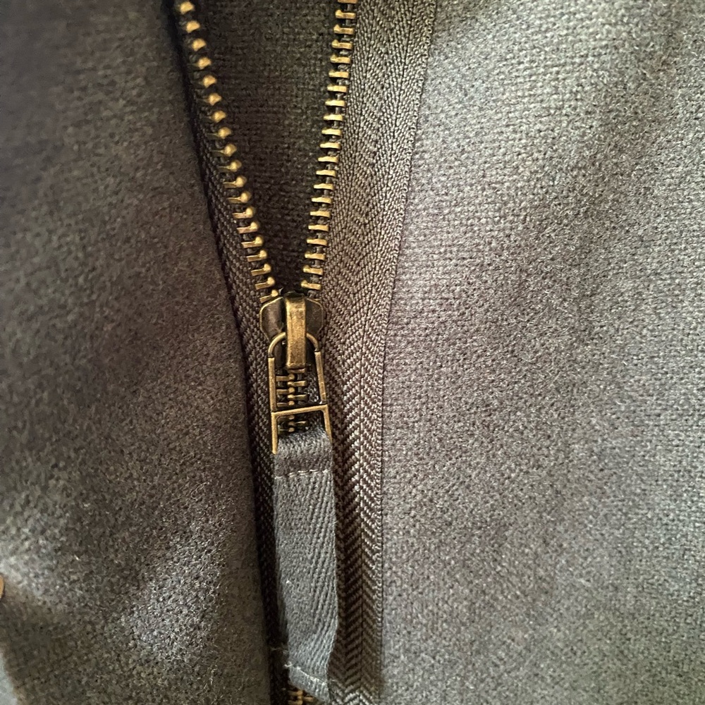 Lilla P Gray Green Coat with Patch Pockets and Hidden Zipper - Picture 3 of 7